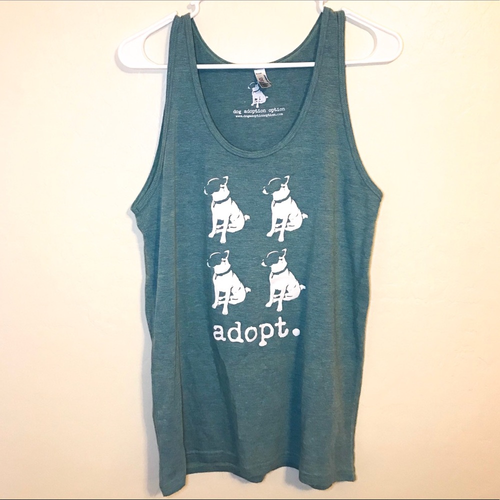 American Apparel Dog Adopt Graphic Tank Medium